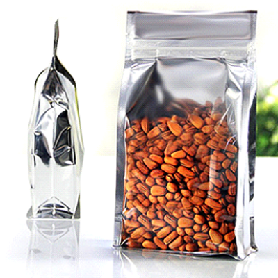 Aluminized One-Side Transparent Block Bottom Standing Pouch